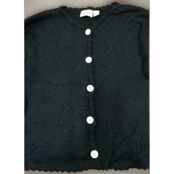 Putumayo Japan VTG Goth Knit Cardigan M Y2K Eyelet Harajuku Dark Academia - Picture 3 of 6